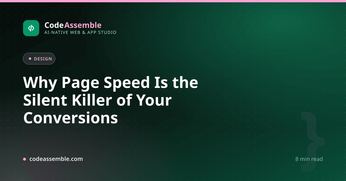 A speedometer overlaid on a website, illustrating fast page load times