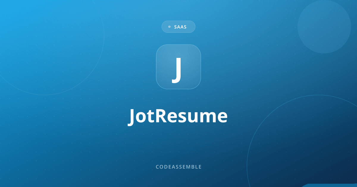 JotResume — Build a beautiful resume, effortlessly